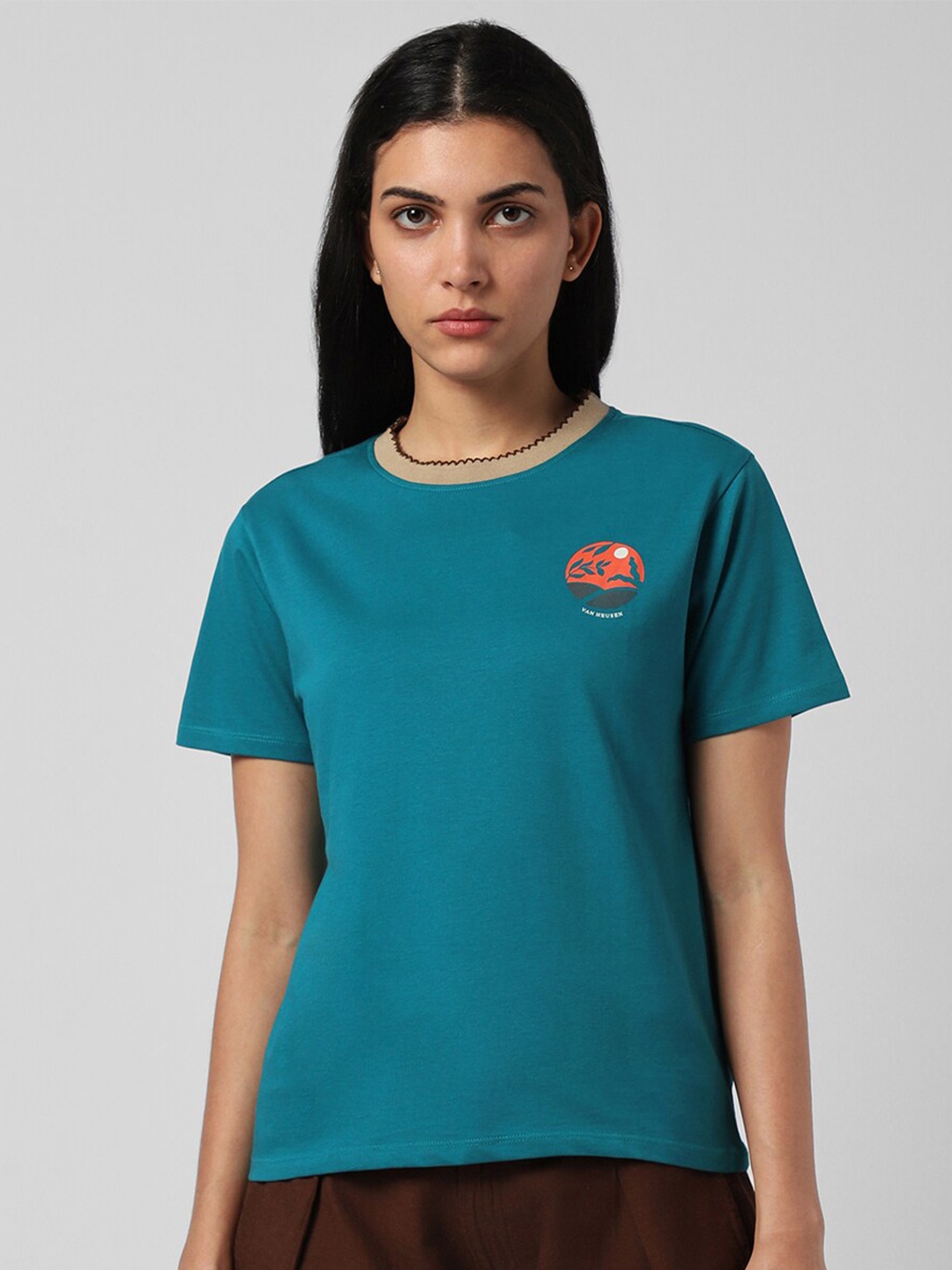 

Van Heusen Woman Cotton Regular Top, Blue