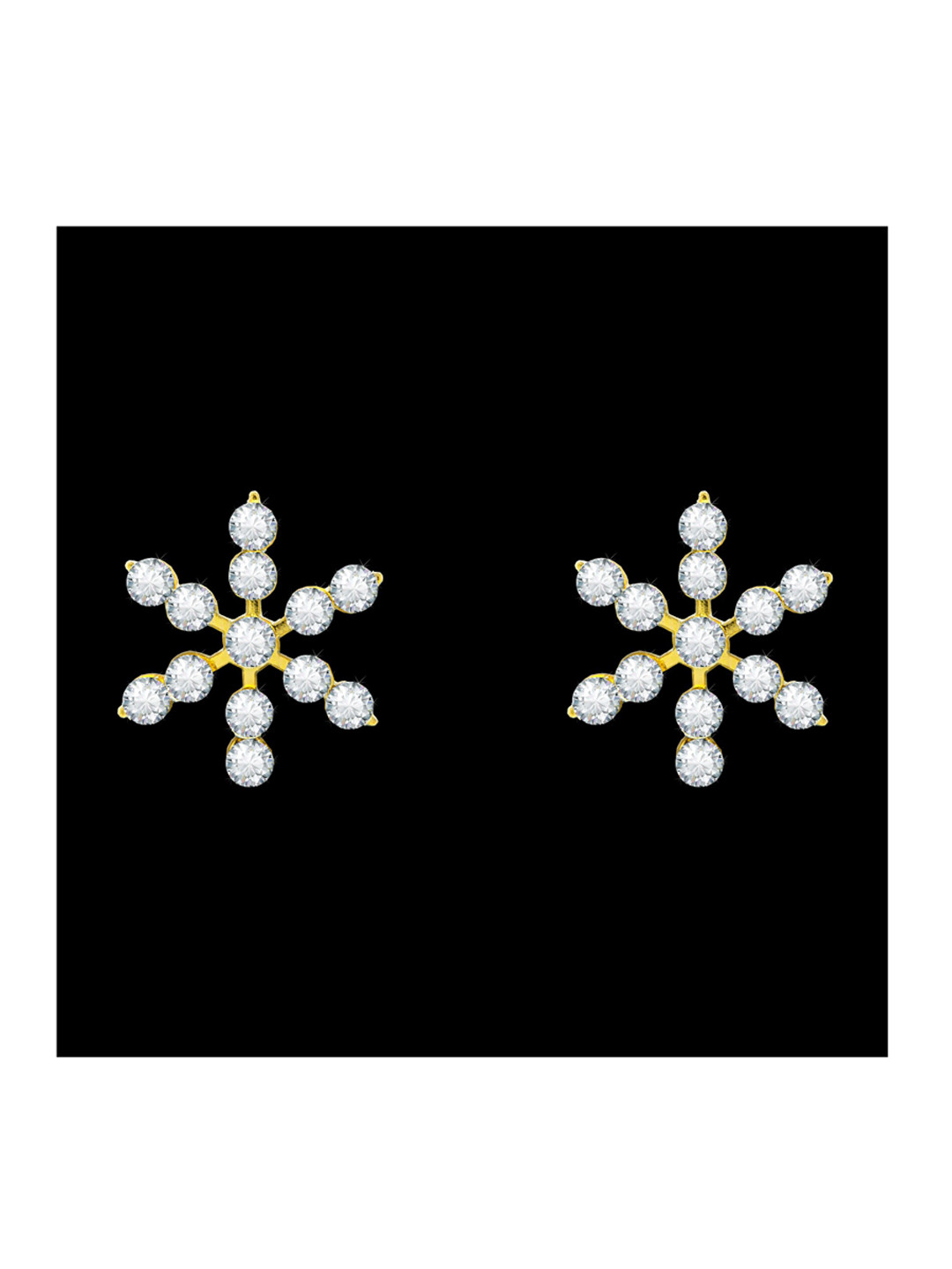 

Comet Busters Floral Stone Studs Non Piercing Ear Stickers, Gold