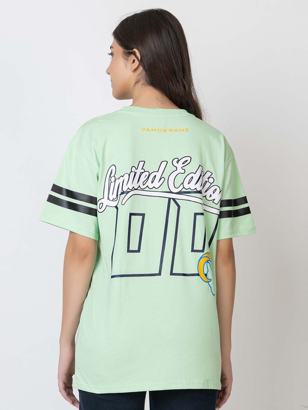 Skidlers Typography Printed Pure Cotton Oversized T-shirt, Sea green