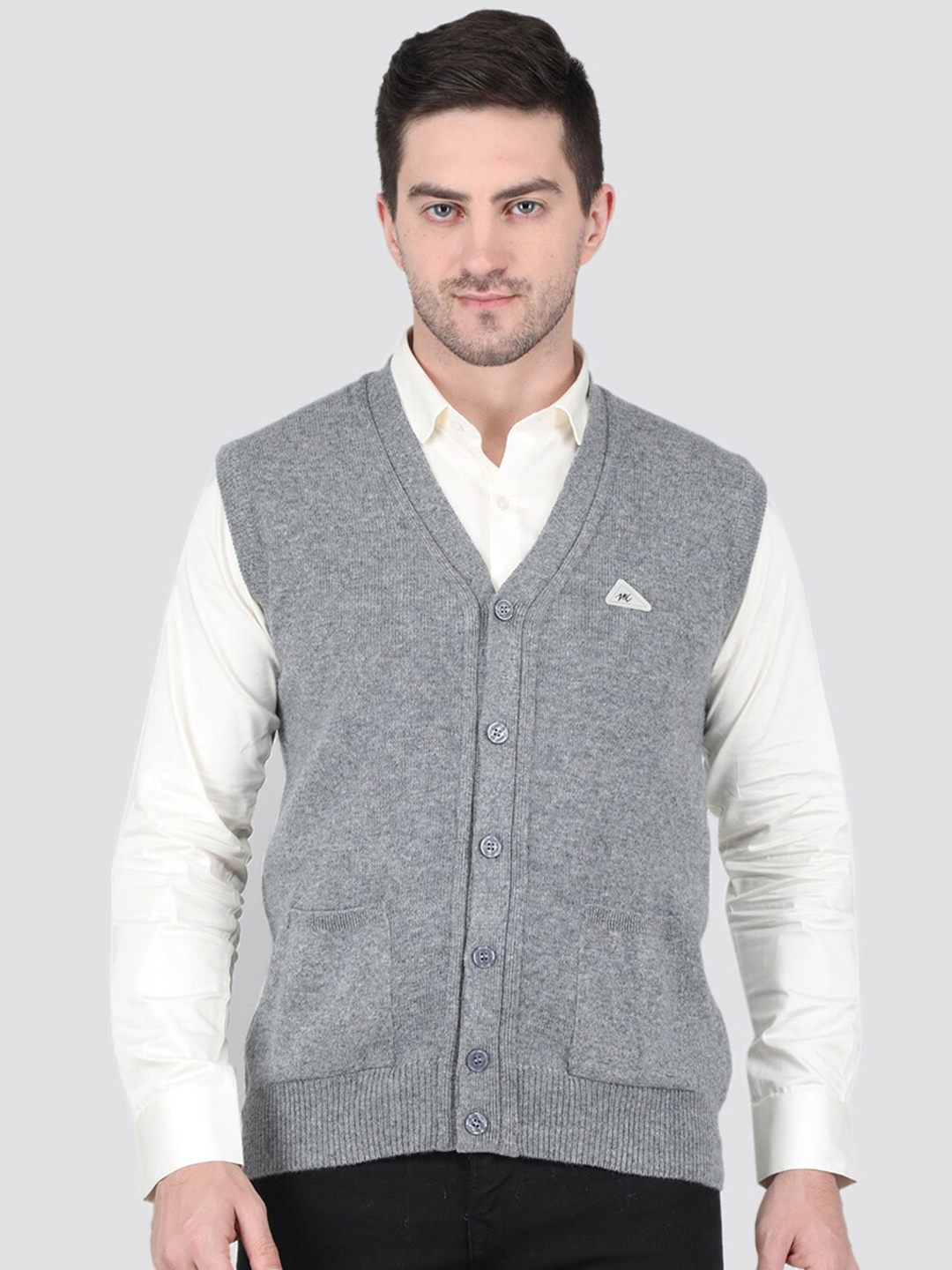 

Monte Carlo Woollen Cardigan, Grey