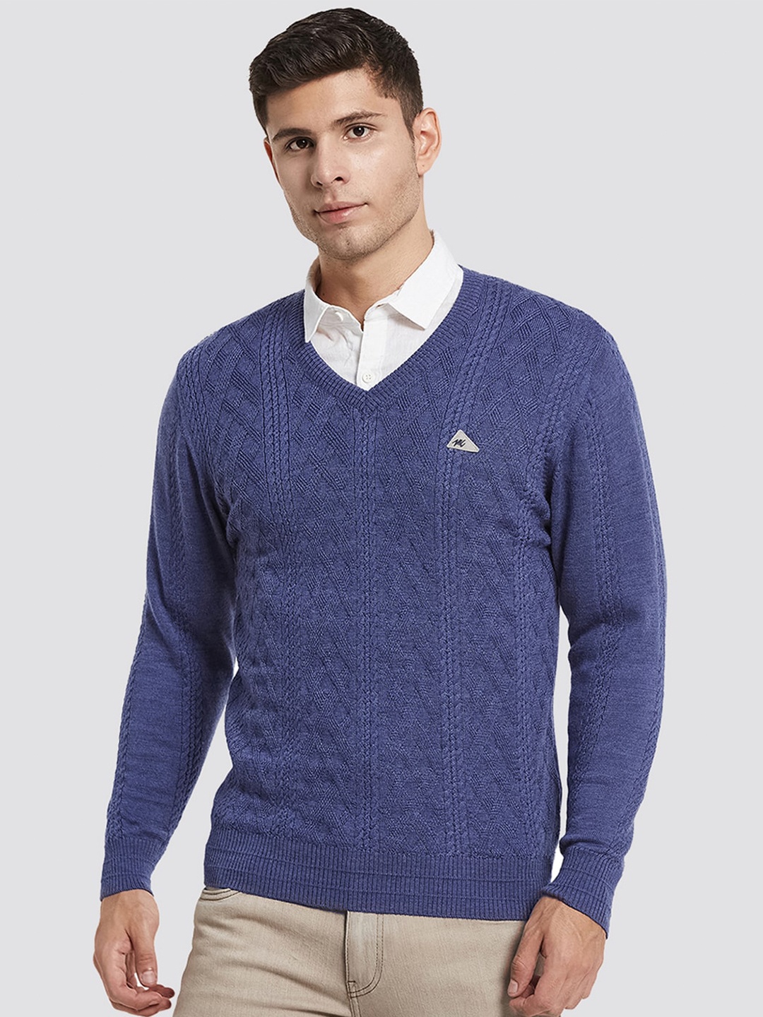 

Monte Carlo Men Woollen Pullover Sweaters, Blue