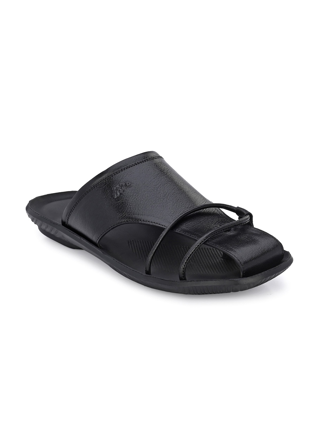 

Hitz Men Leather Comfort Sandals, Black
