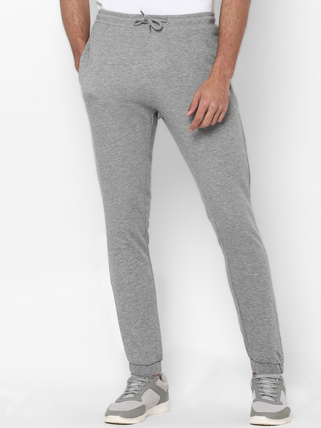 

Allen Solly Men Mid Rise Cotton Joggers, Grey