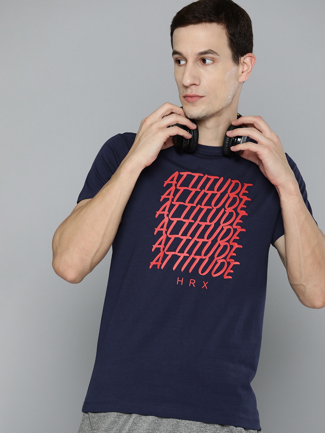

HRX by Hrithik Roshan Men Typography Printed T-shirt, Blue