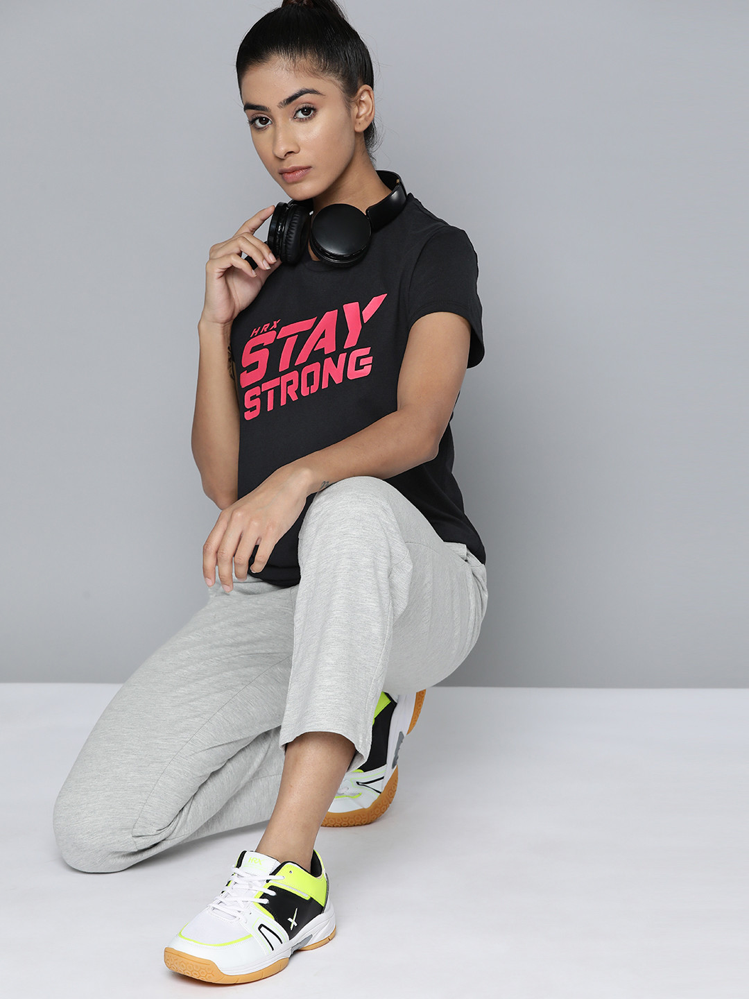 

HRX by Hrithik Roshan Women Typography Printed T-shirt, Black