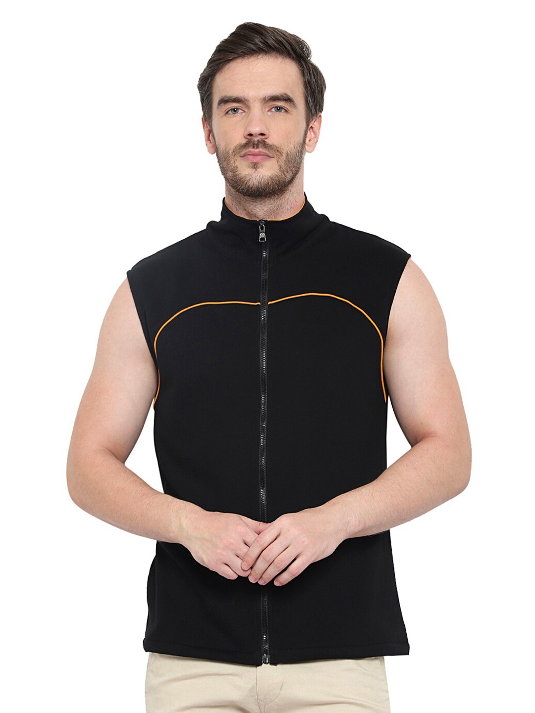 

GLITO Colourblocked Cotton Sweatshirt, Black