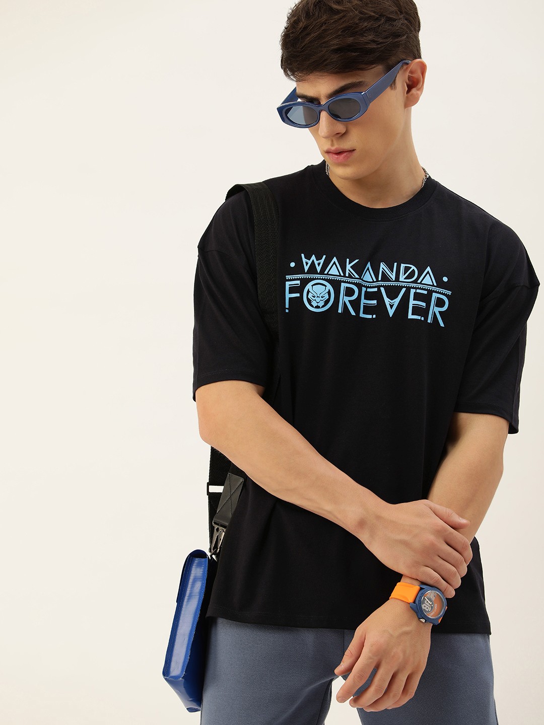 

Kook N Keech Men Typography Printed Loose T-shirt, Black