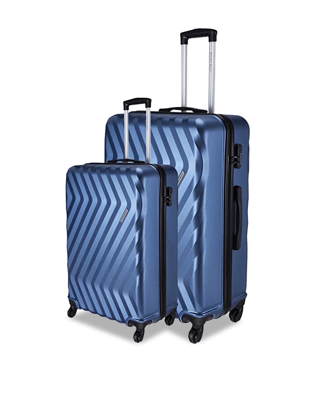 

Nasher Miles Set Of 2 Hard-Sided Trolley Suitcases, Blue