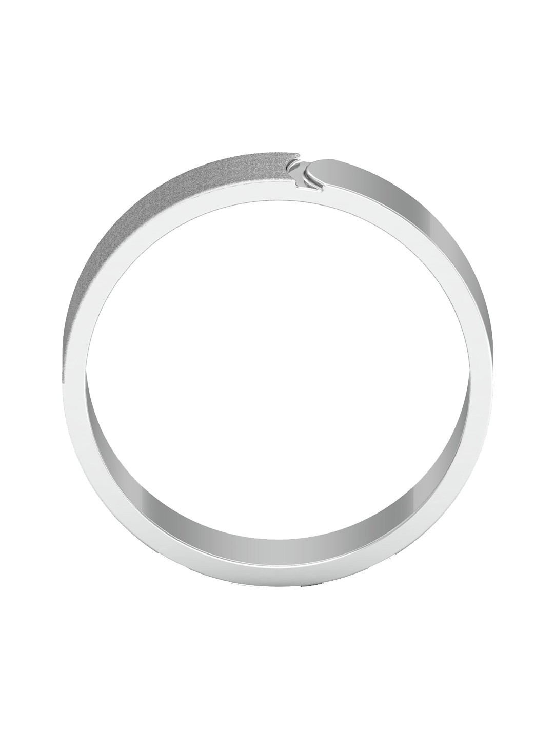 

KUBERBOX Cuber Men 18KT White Gold Finger Ring-4.68gm, Silver