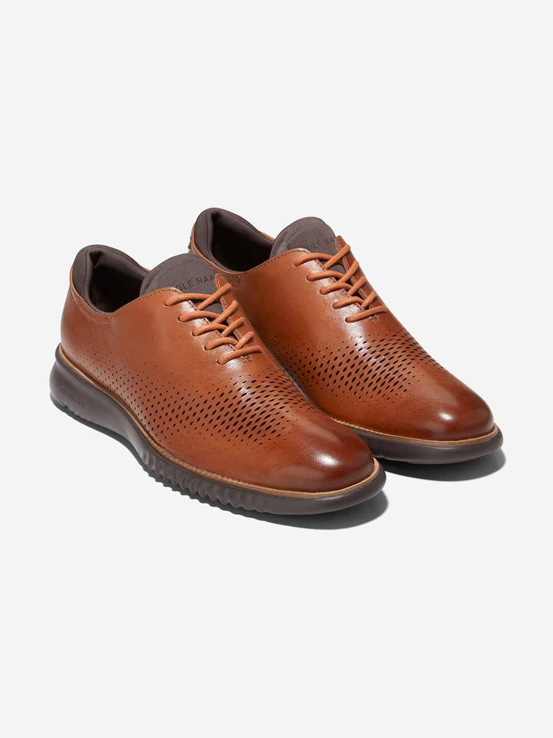 

Cole Haan Men 2.Zerogrand Laser Wingtip Lined Leather Oxfords, Tan