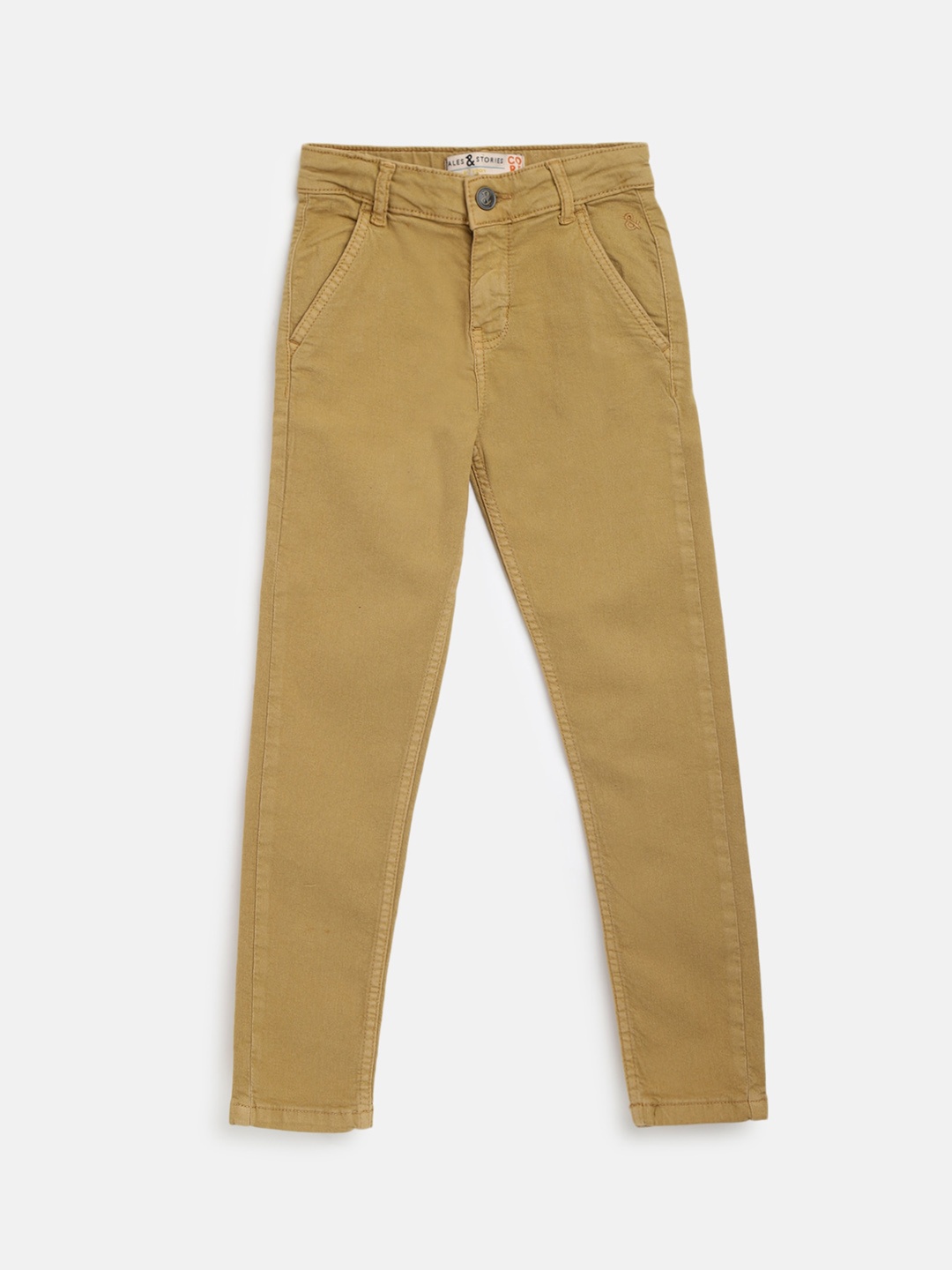 

TALES & STORIES Boys Slim Fit Chino Trousers, Khaki