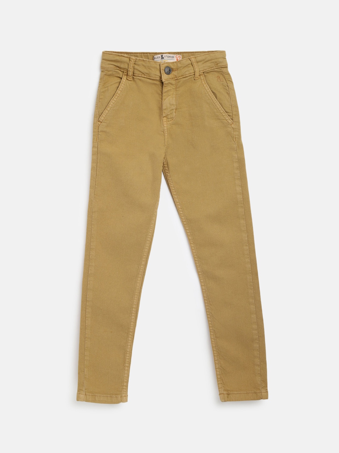 

TALES & STORIES Boys Slim Fit Chino Trousers, Khaki