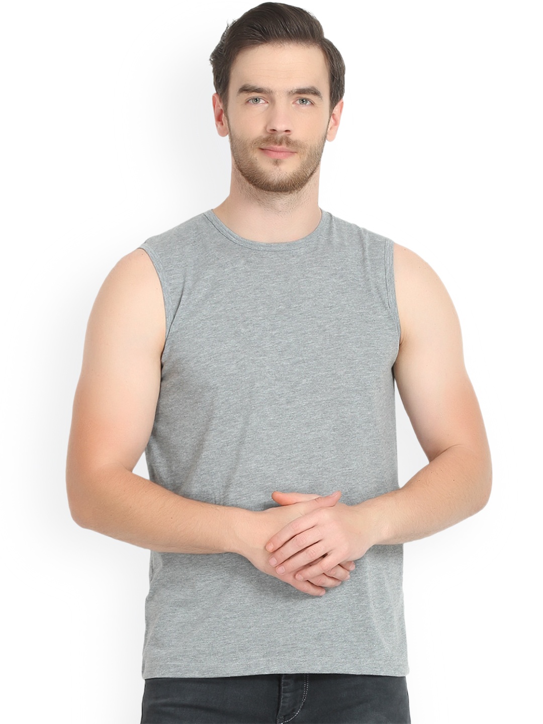 

GLITO Men Sleeveless Gym Vests, Grey