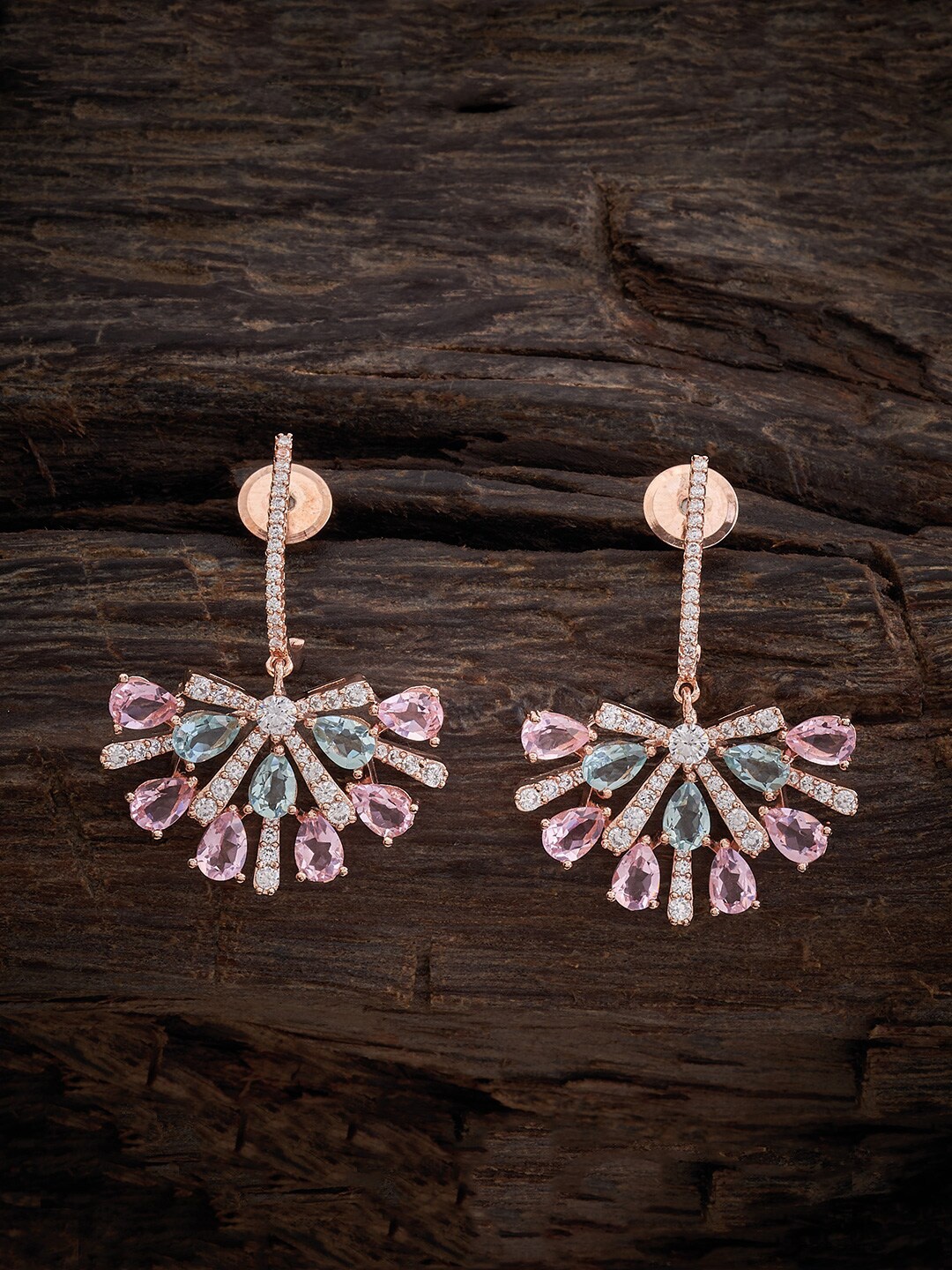 

Kushal's Fashion Jewellery Rose Gold-Plated Contemporary Drop Earrings