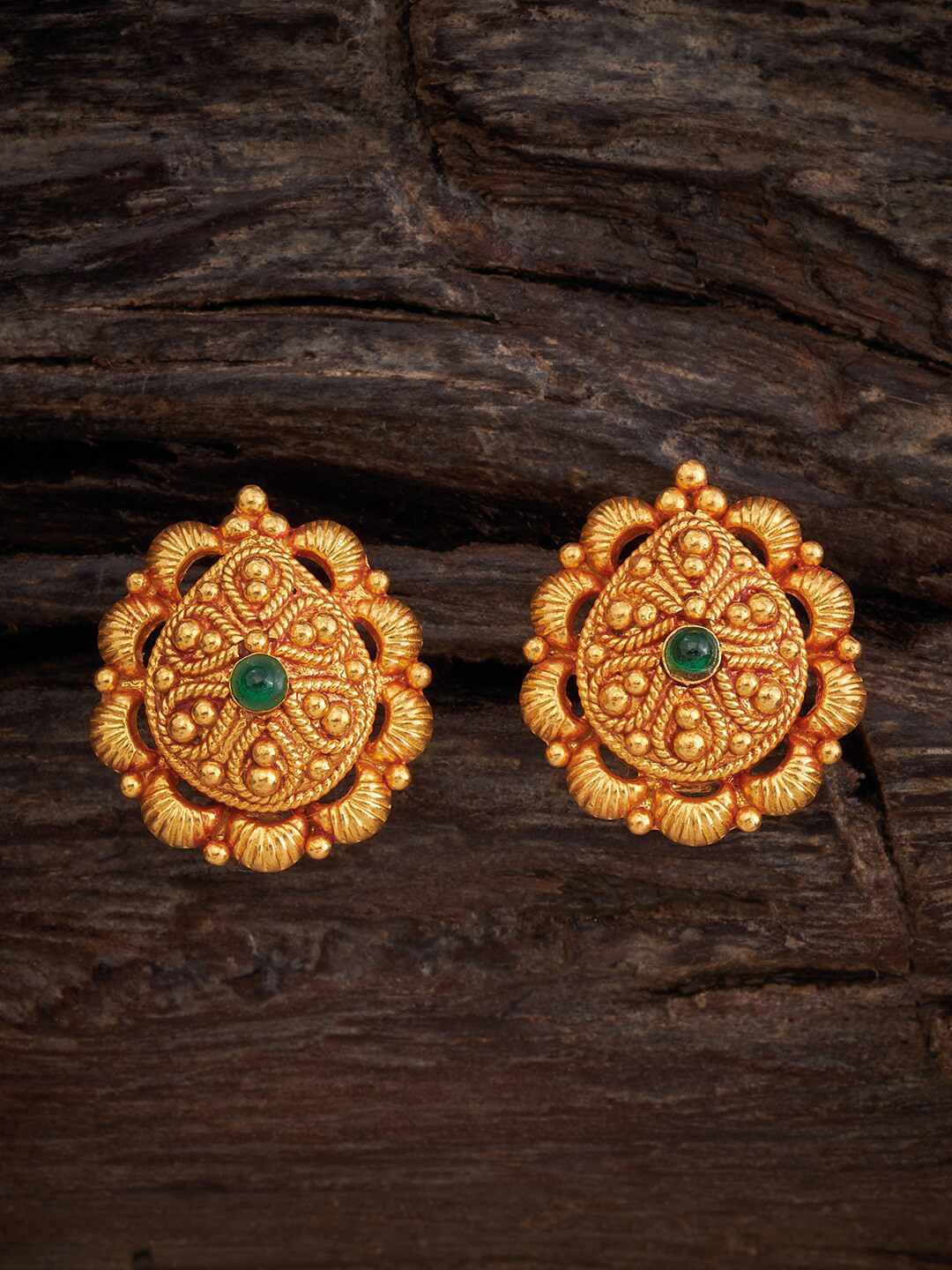 

Kushal's Fashion Jewellery Teardrop Shaped Studs, Gold