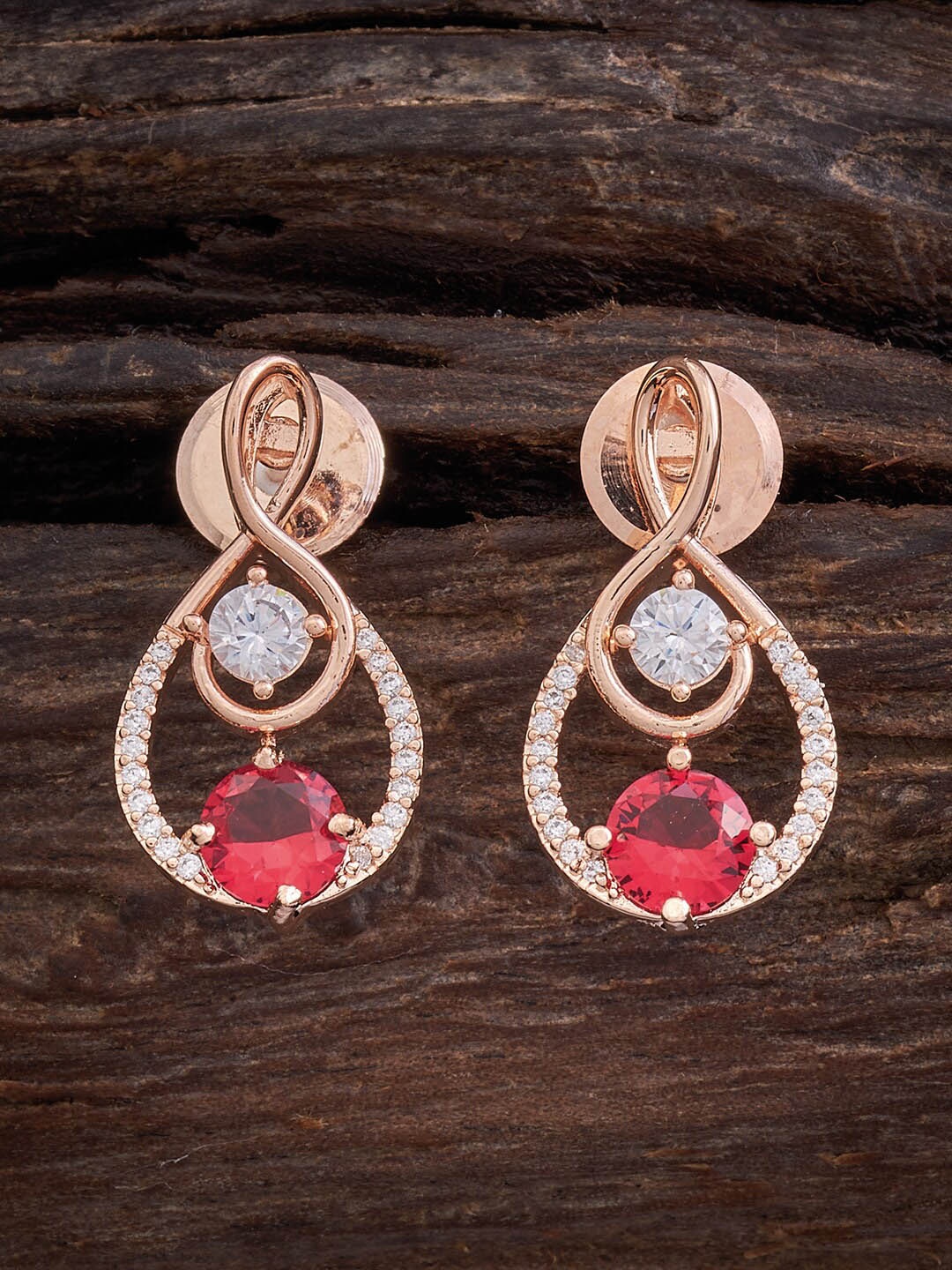 

Kushal's Fashion Jewellery Teardrop Shaped Studs, Rose gold