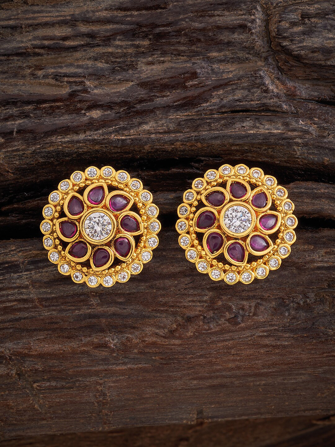 

Kushal's Fashion Jewellery Circular Studs, Gold