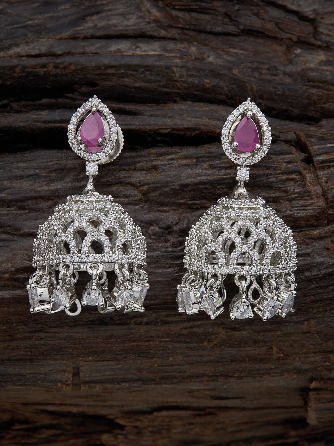 

Kushal's Fashion Jewellery Dome Shaped Jhumkas, Silver