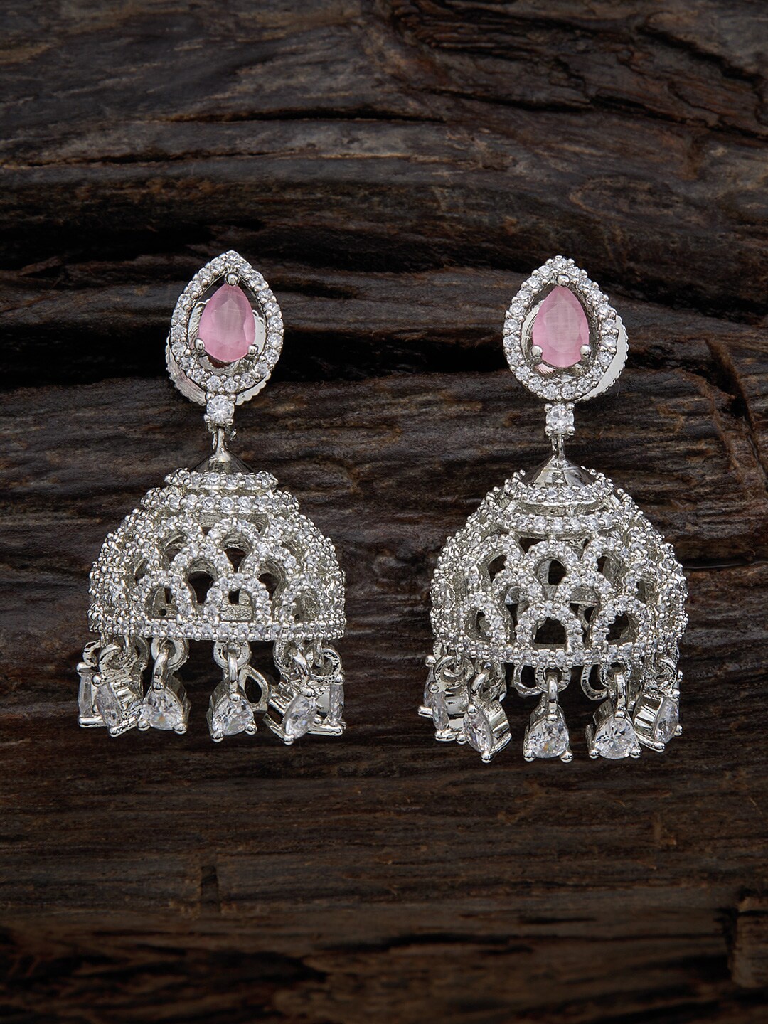 

Kushal's Fashion Jewellery Dome Shaped Studs Earrings, Silver