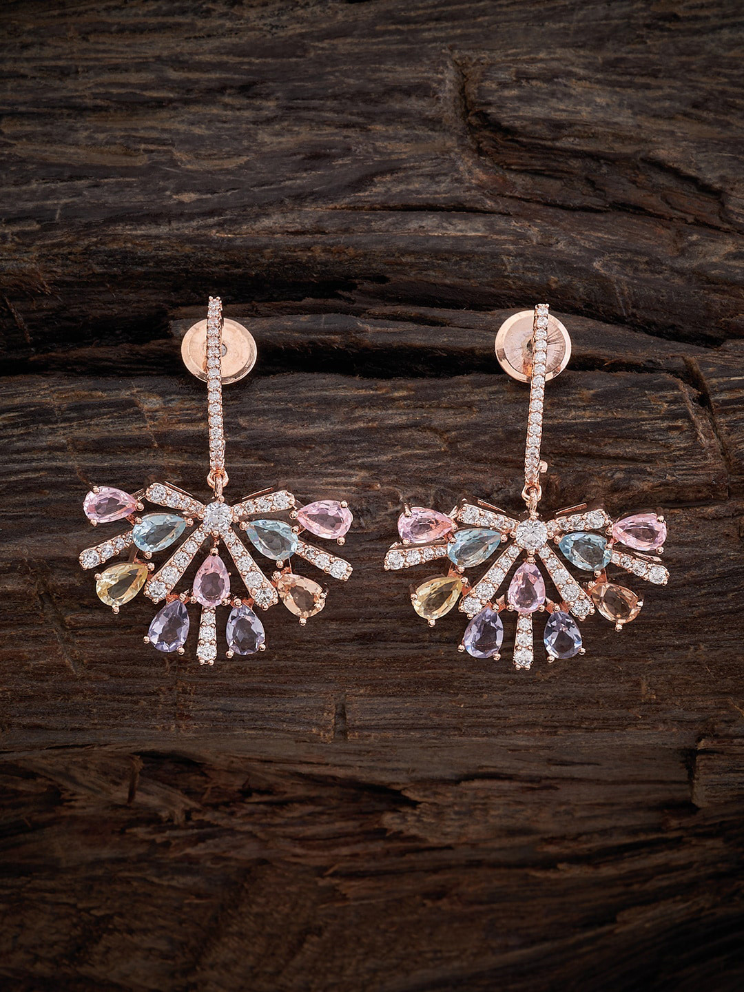 

Kushal's Fashion Jewellery Rose Gold-Plated Contemporary Drop Earrings