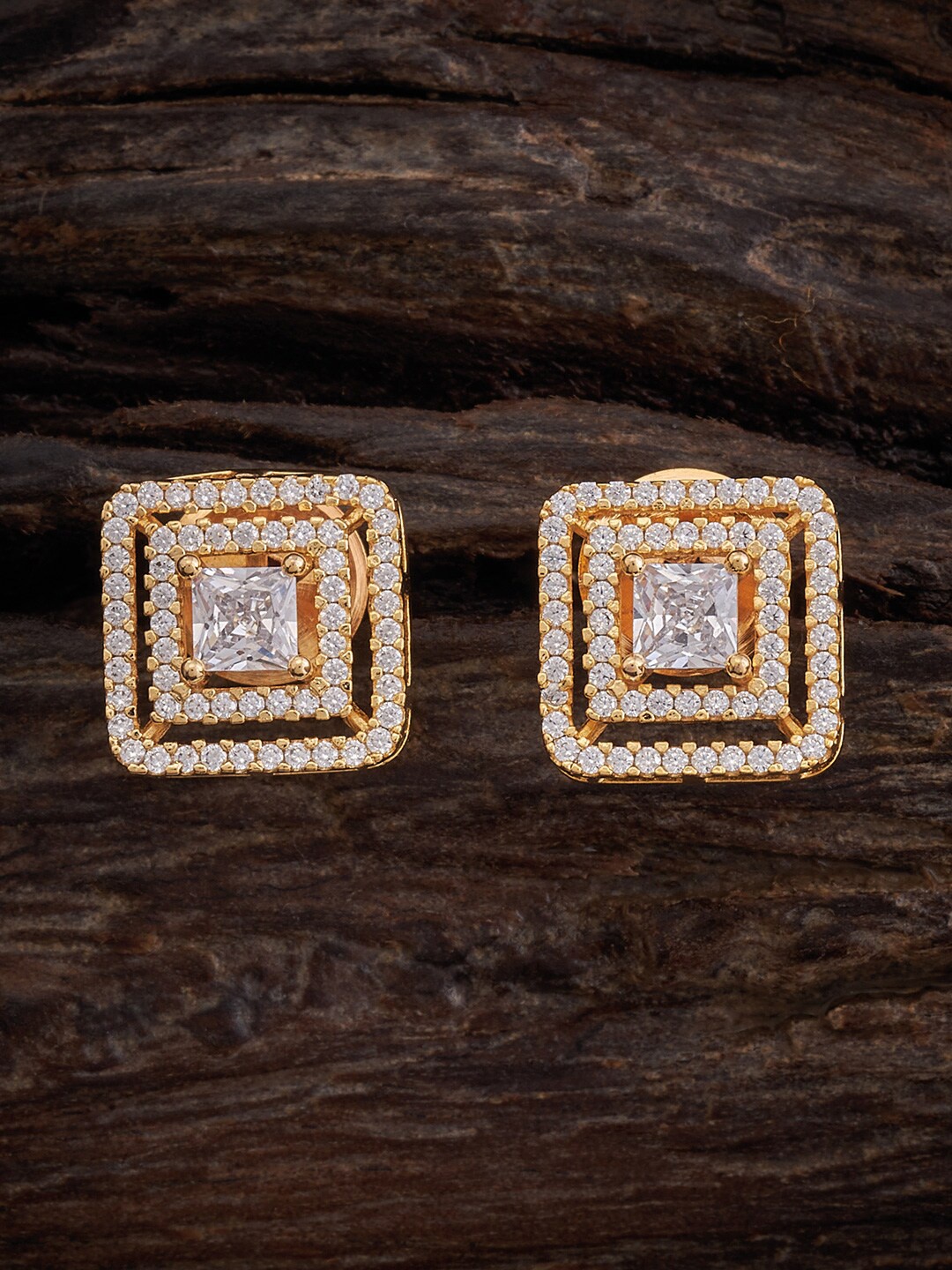 

Kushal's Fashion Jewellery Square Studs Earrings, White