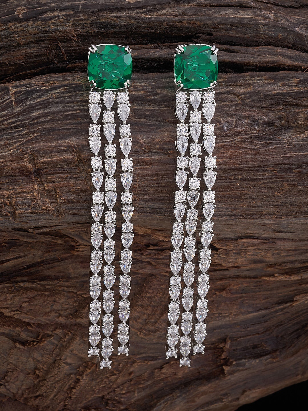 

Kushal's Fashion Jewellery Silver-Plated Contemporary Drop Earrings