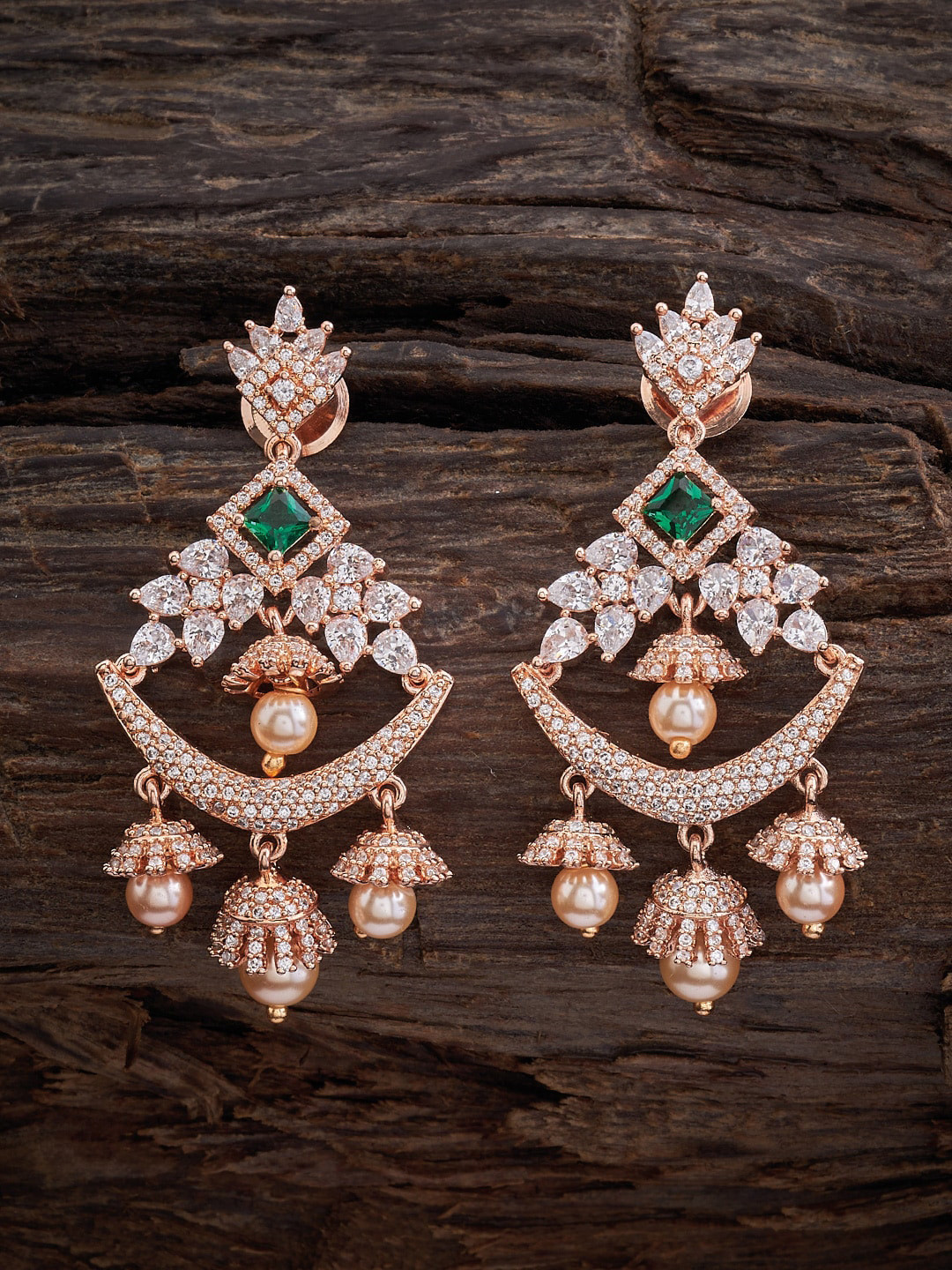 

Kushal's Fashion Jewellery Rose Gold-Plated Classic Drop Earrings