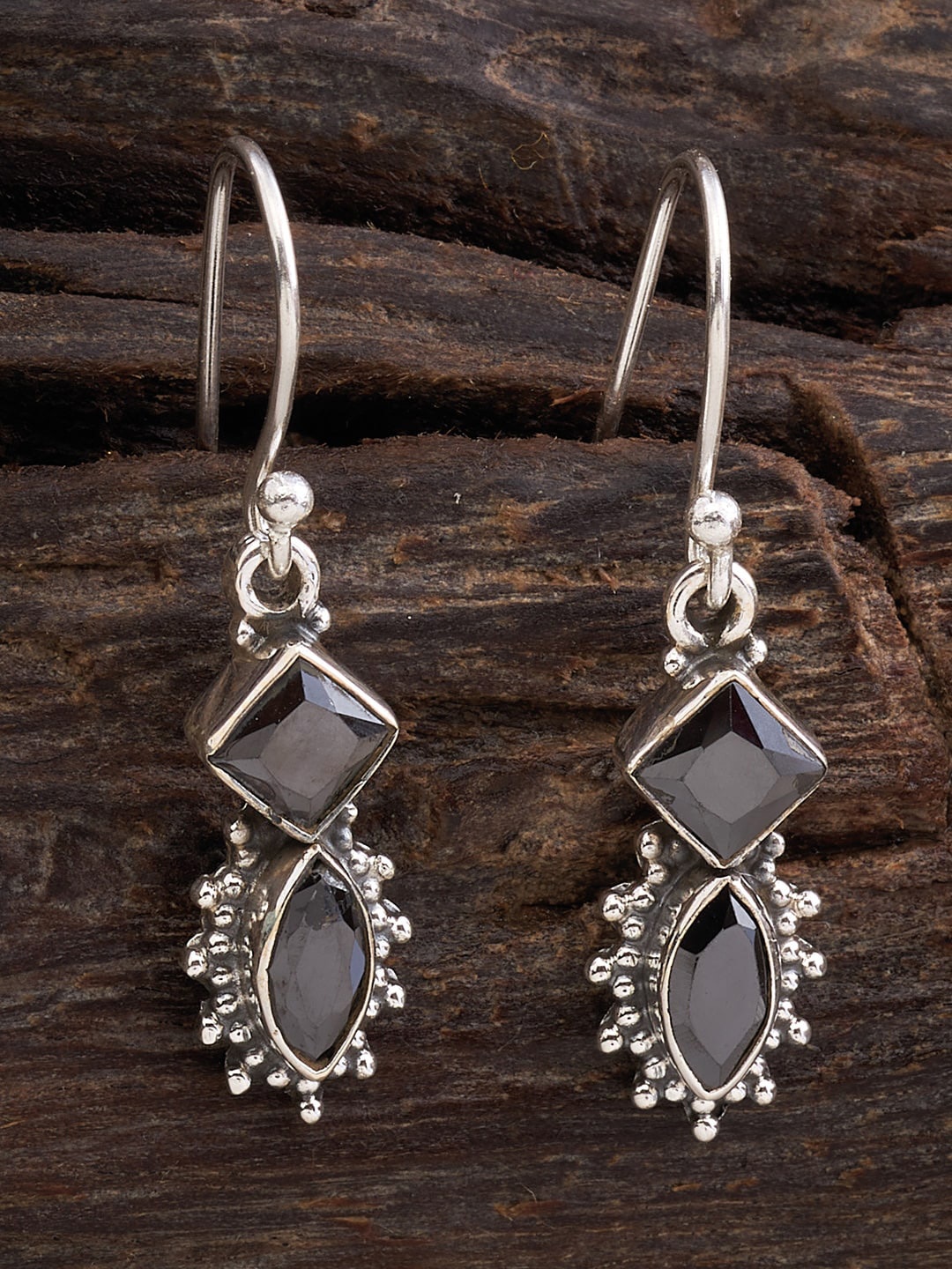 

Kushal's Fashion Jewellery Contemporary Drop Earrings, Silver