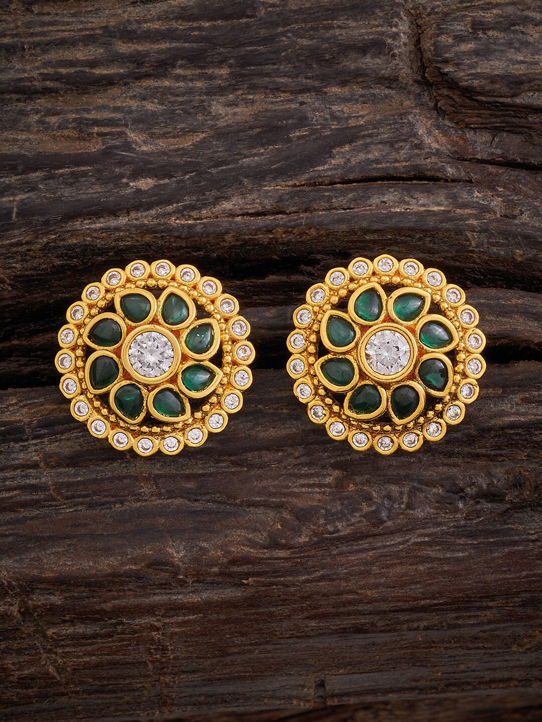 

Kushal's Fashion Jewellery Gold Plated Circular Studs Earrings