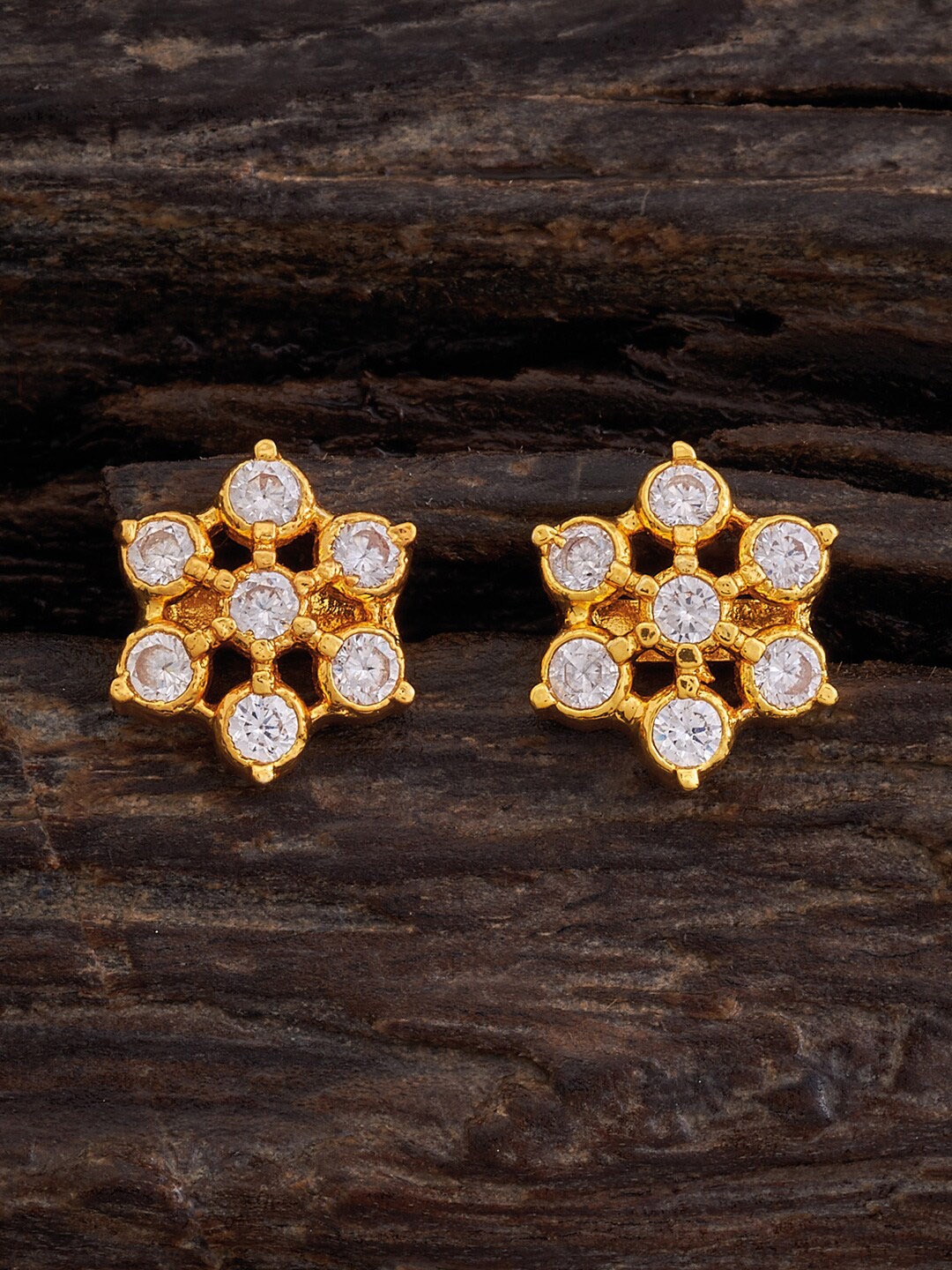 

Kushal's Fashion Jewellery Circular Studs Earrings, Rose gold