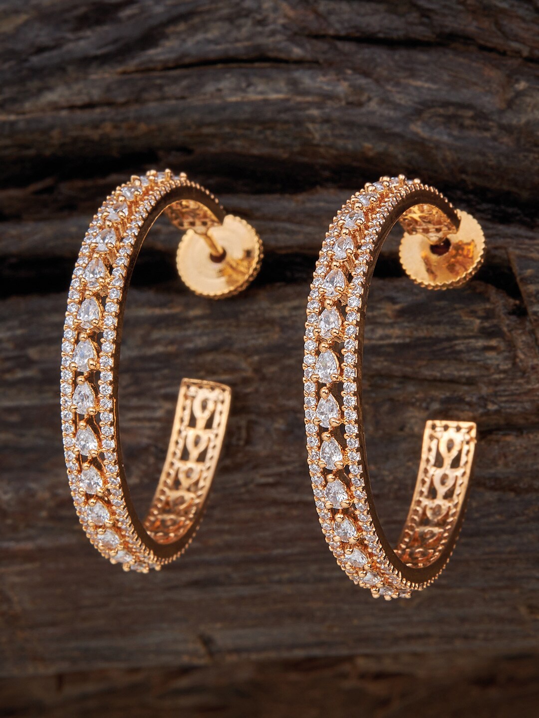 

Kushal's Fashion Jewellery Circular Hoop Earrings, White