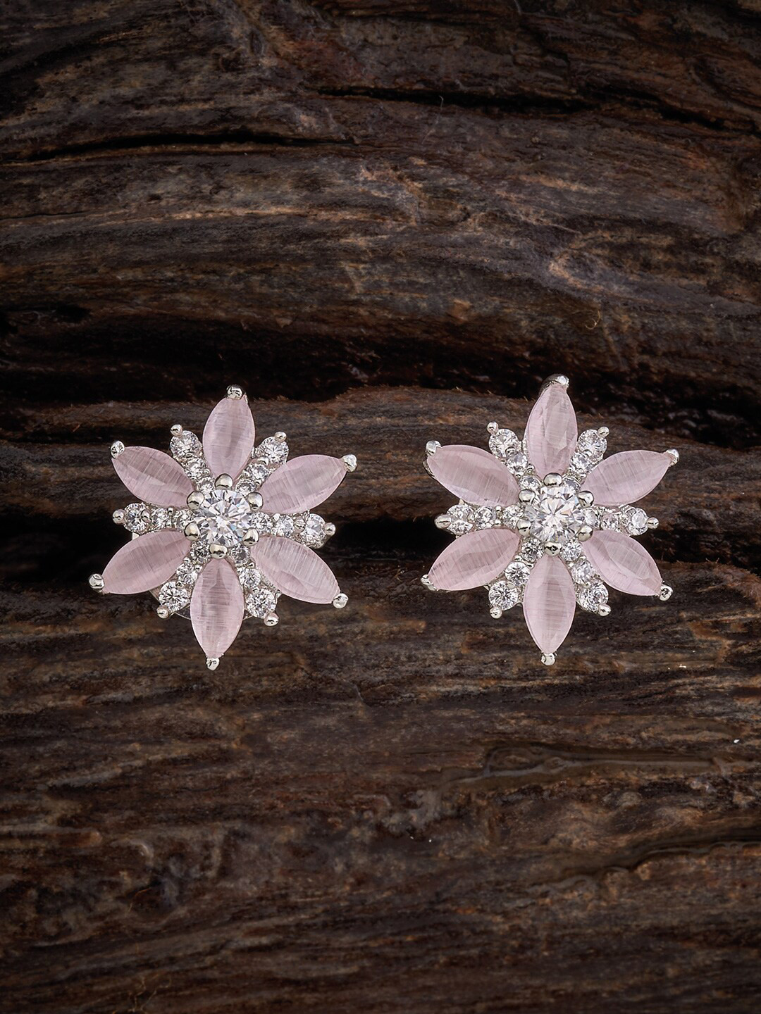 

Kushal's Fashion Jewellery Rose Gold-Plated Floral Studs Earrings