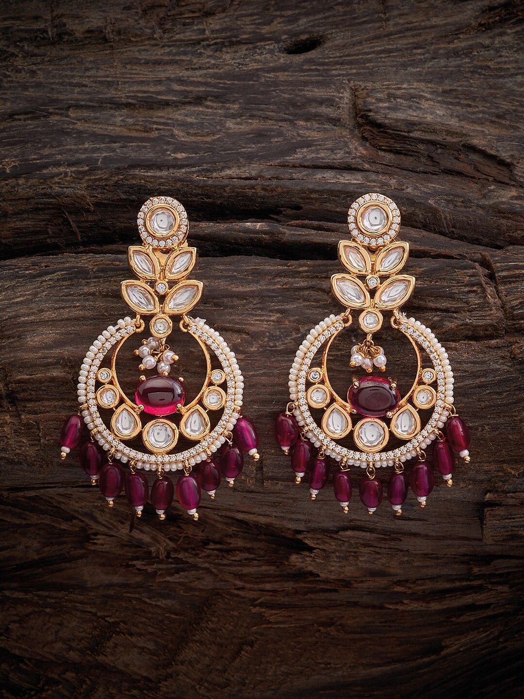 

Kushal's Fashion Jewellery Circular Drop Earrings, Gold