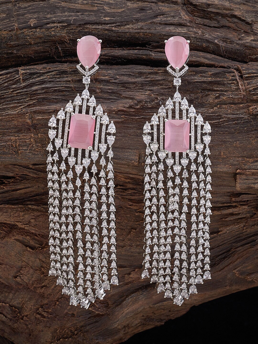 

Kushal's Fashion Jewellery Contemporary Drop Earrings, Pink