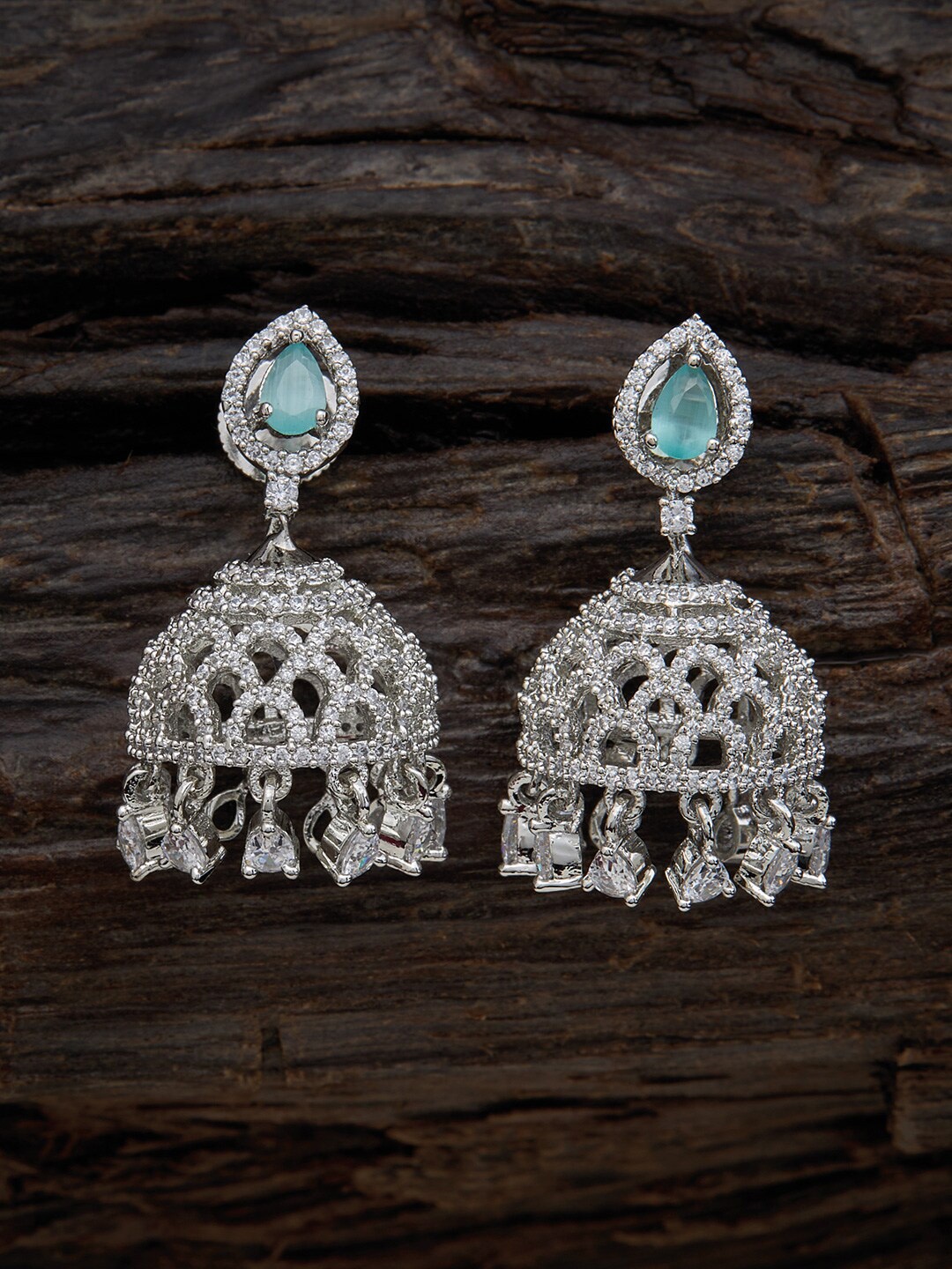 

Kushal's Fashion Jewellery Dome Shaped Jhumkas, Silver