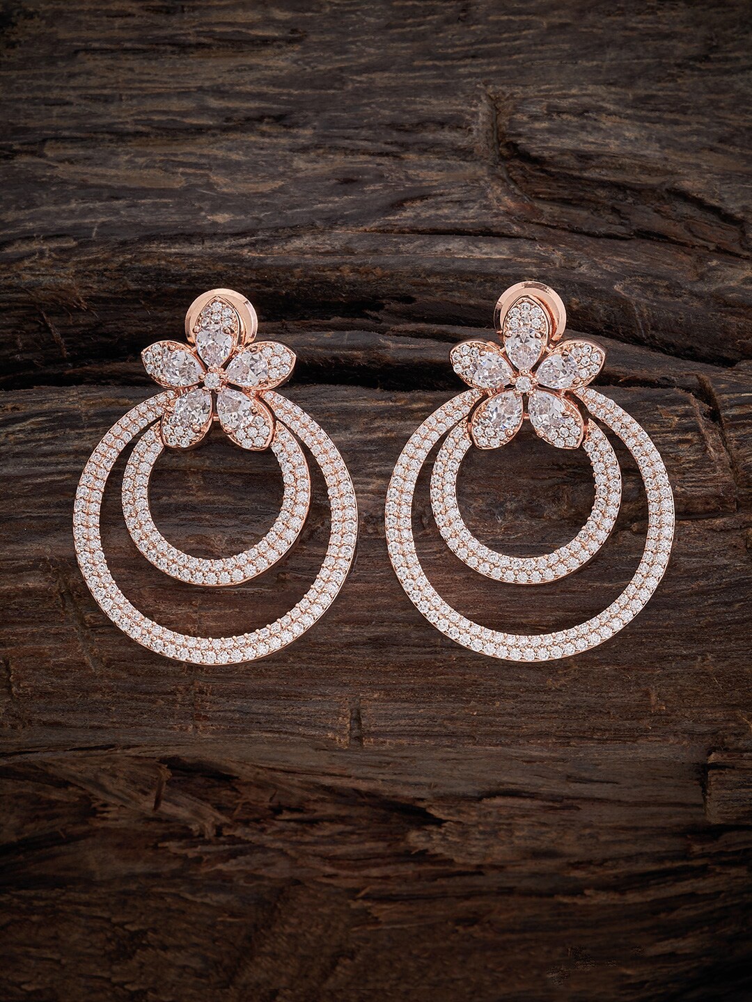 

Kushal's Fashion Jewellery Circular Drop Earrings, White