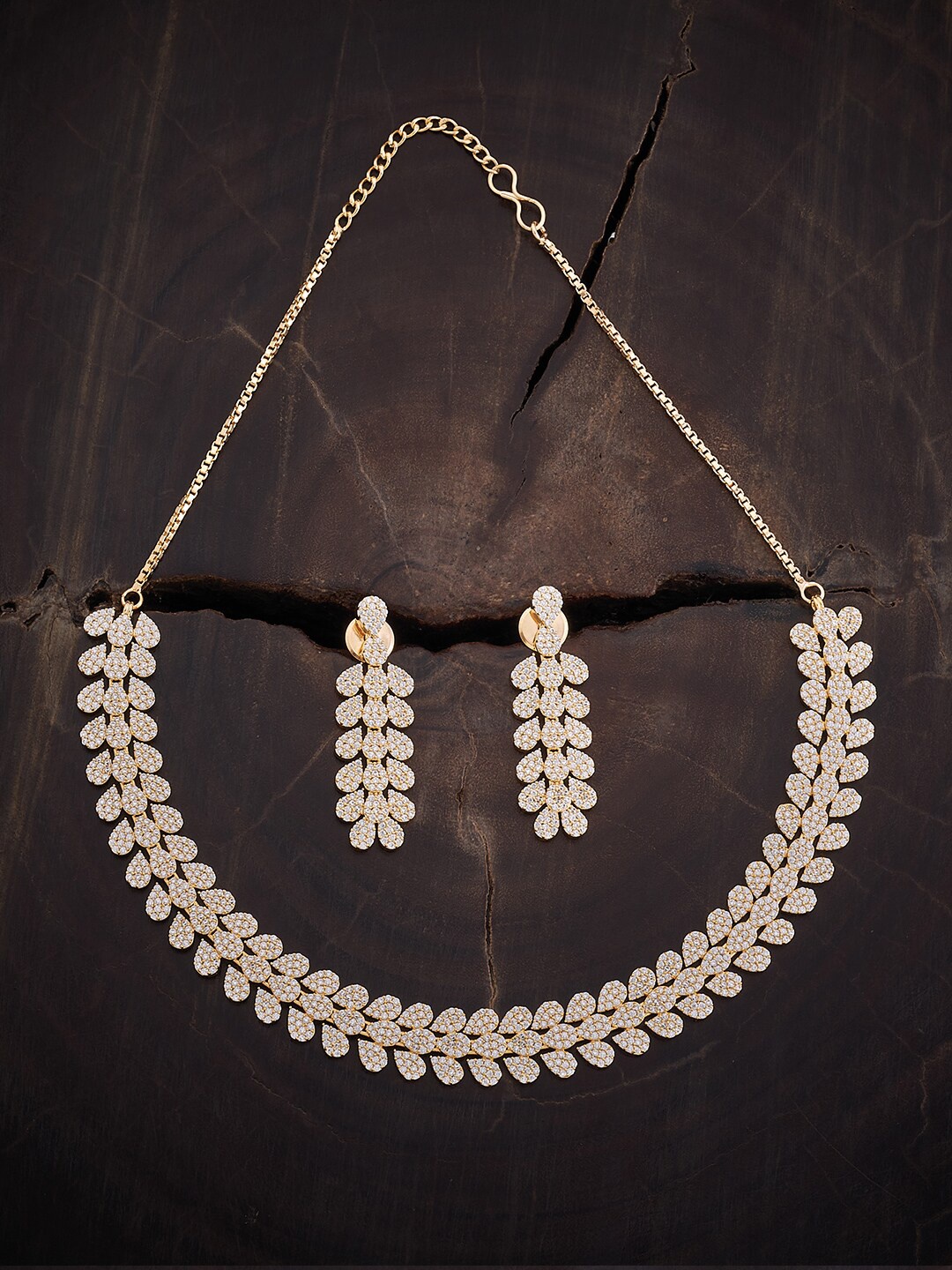 

Kushal's Fashion Gold-Plated CZ-Studded Jewellery Set