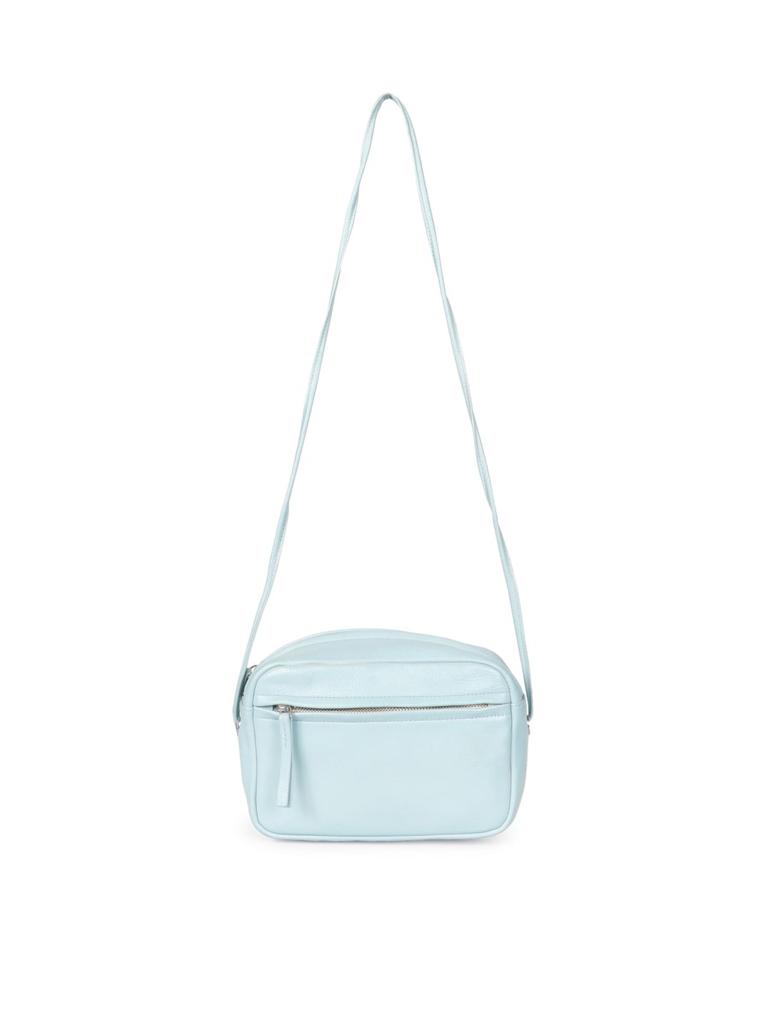 

Favore Leather Half Moon Sling Bag with Tasselled, Blue