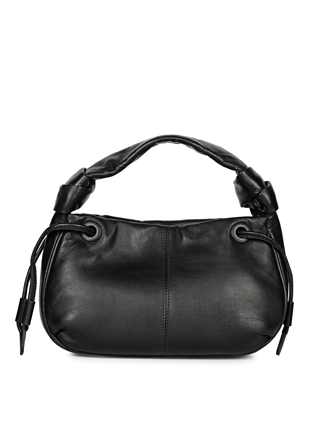 

Favore Leather Structured Hobo Bag, Black