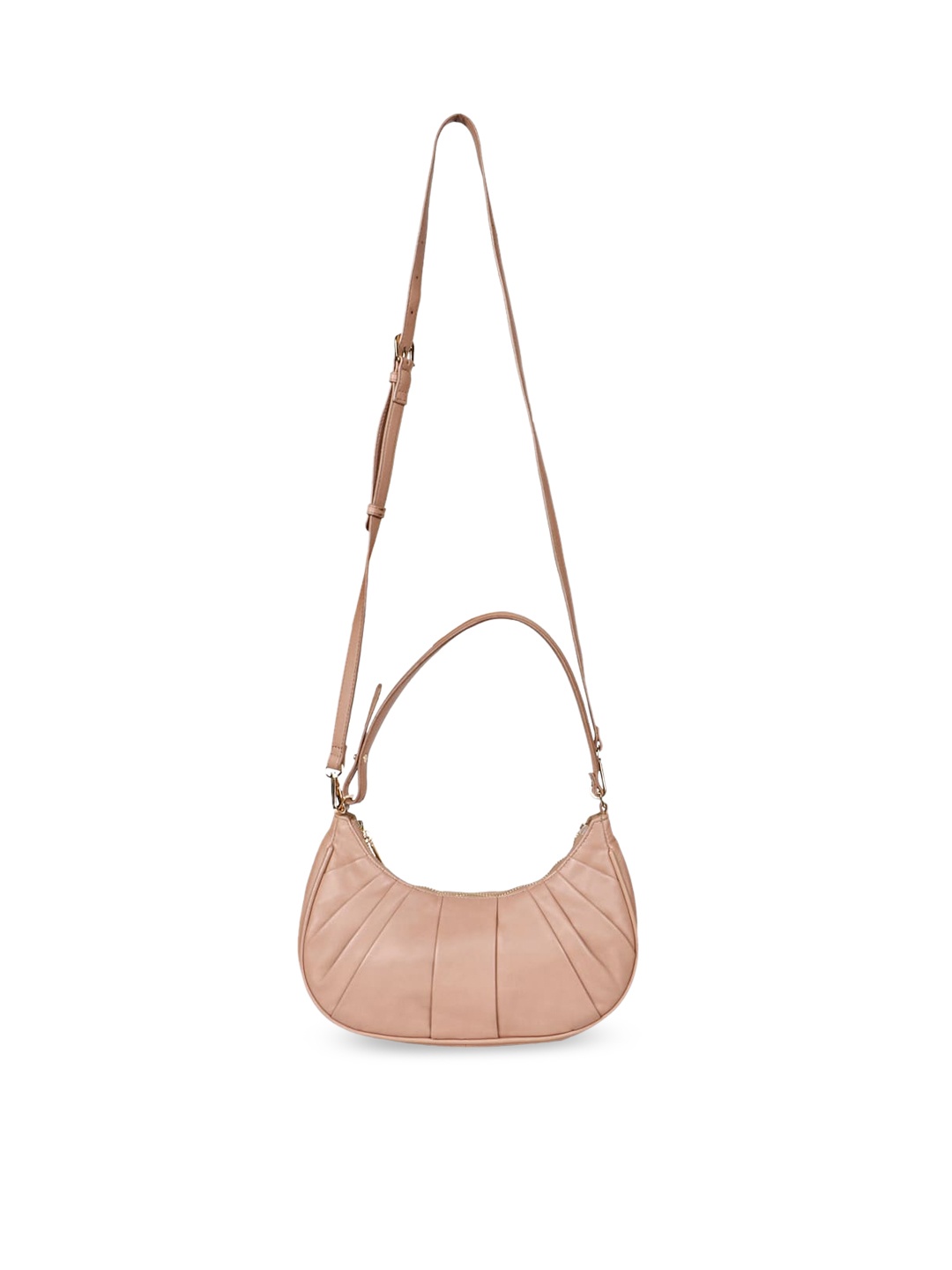 

Favore Leather Structured Sling Bag, Peach