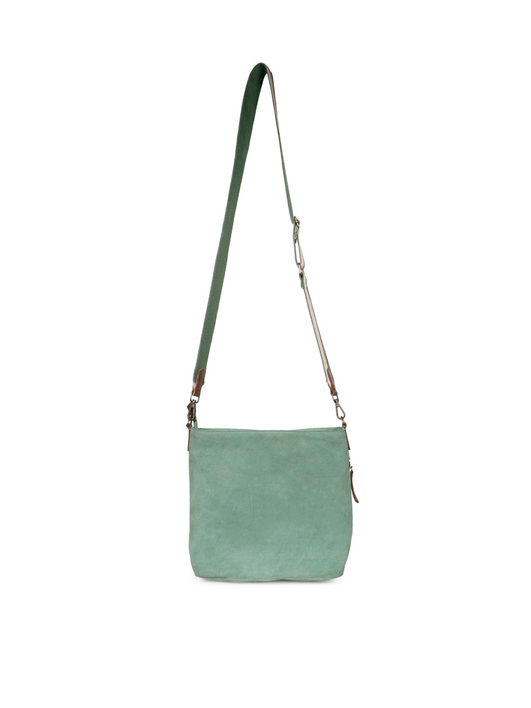 

Favore Structured Leather Sling Bag, Green