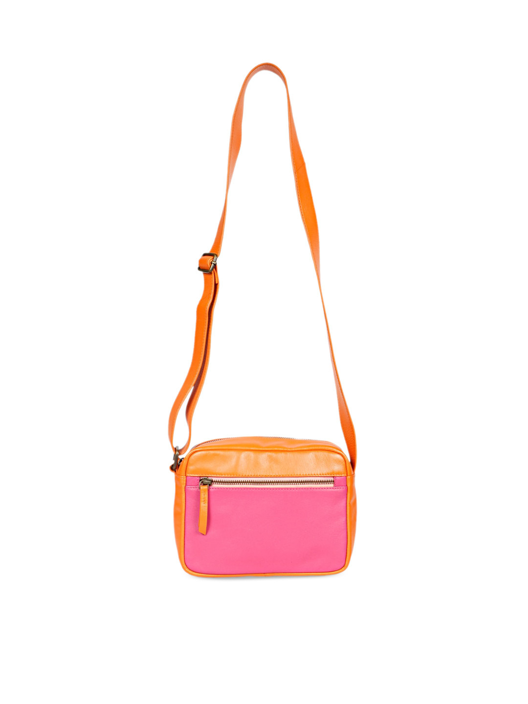 

Favore Leather Structured Sling Bag with Tasselled, Pink