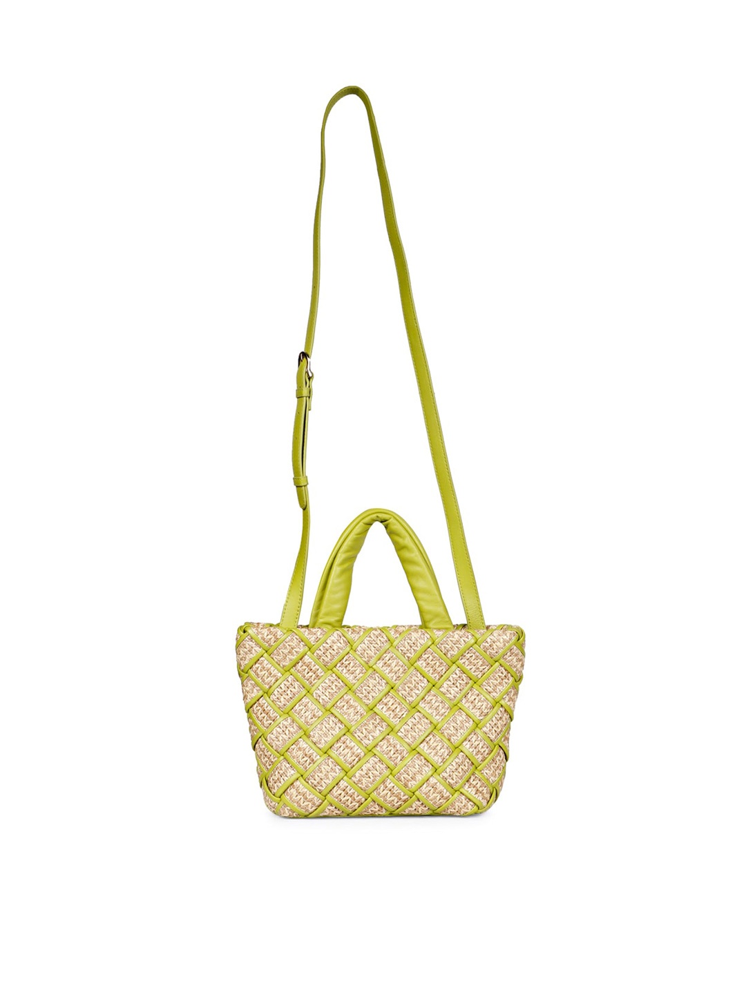

Favore Textured Leather Oversized Shopper Tote Bag, Green