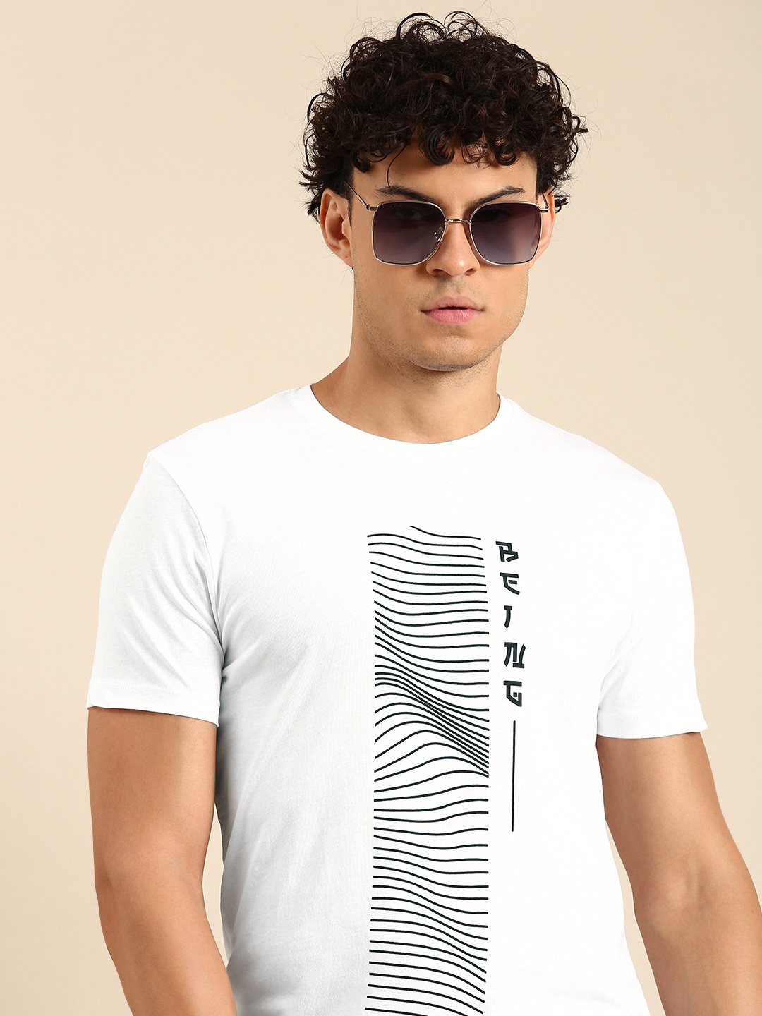 

Being Human Graphic Printed Pure Cotton T-shirt, White