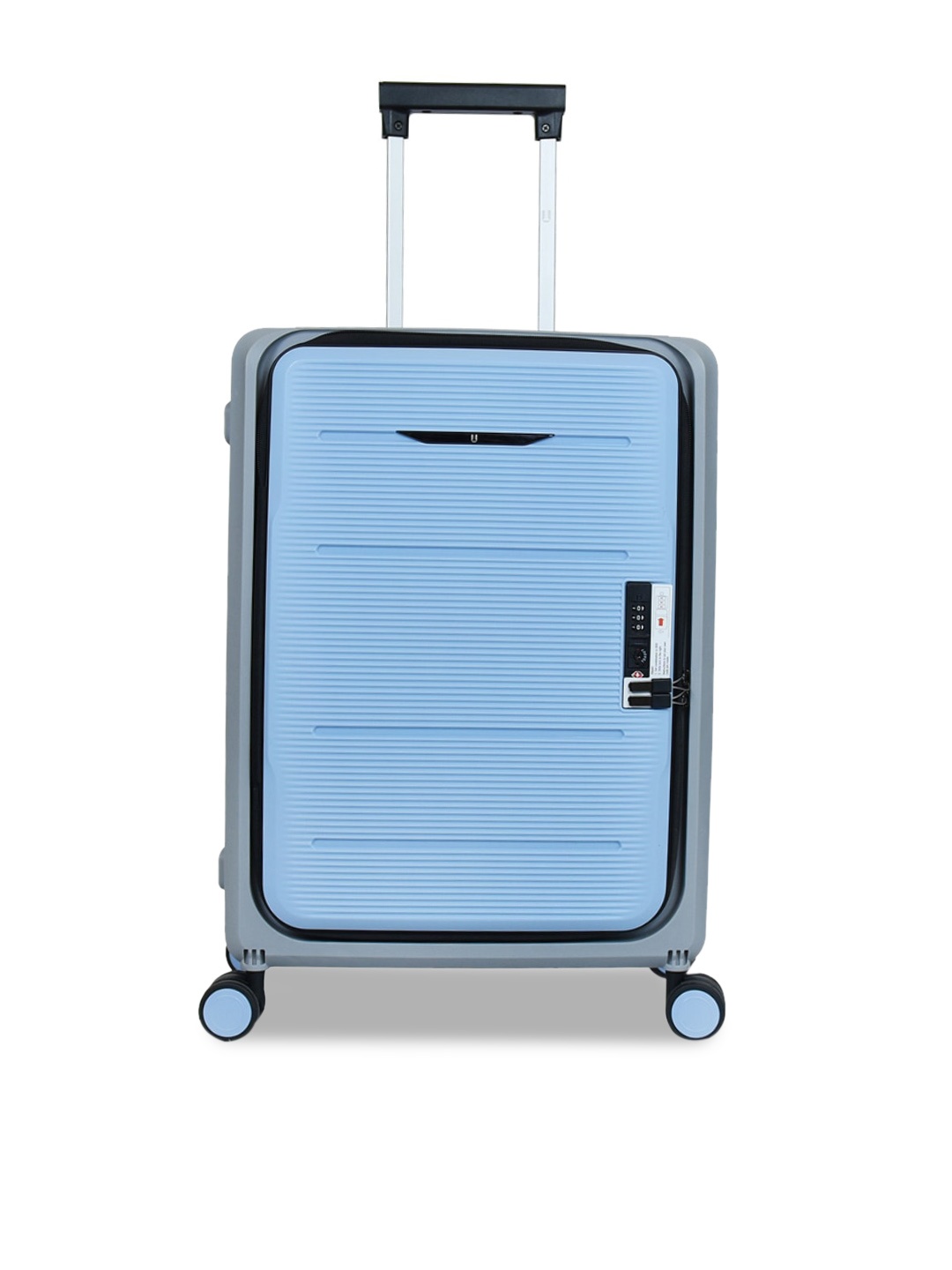 

THE CLOWNFISH Collapsible Hard Case Foldable Cabin Trolley Bag, Blue