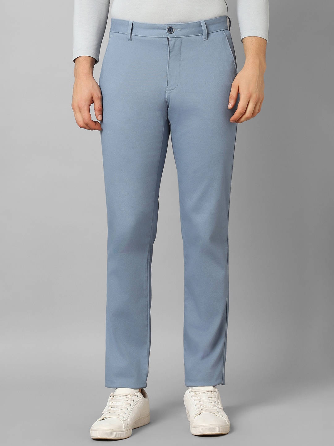 

Louis Philippe Sport Men Textured Slim Fit Trousers, Blue