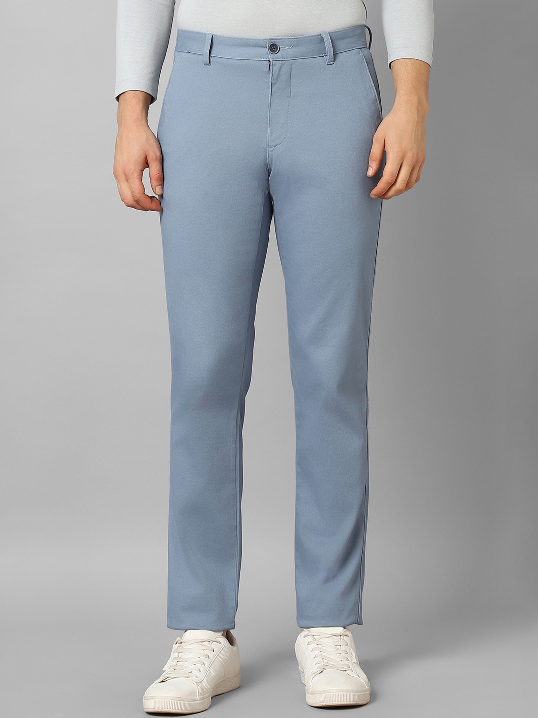 

Louis Philippe Sport Men Textured Slim Fit Trousers, Blue