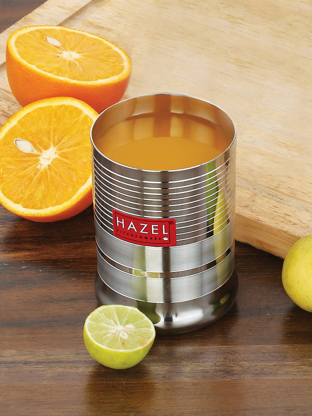 

HAZEL Stainless Steel Water Or Juice Glass 350ml, Silver