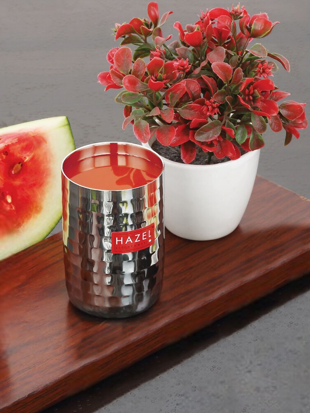 

HAZEL Silver-Toned Stainless Steel Water Glass 350ml Each