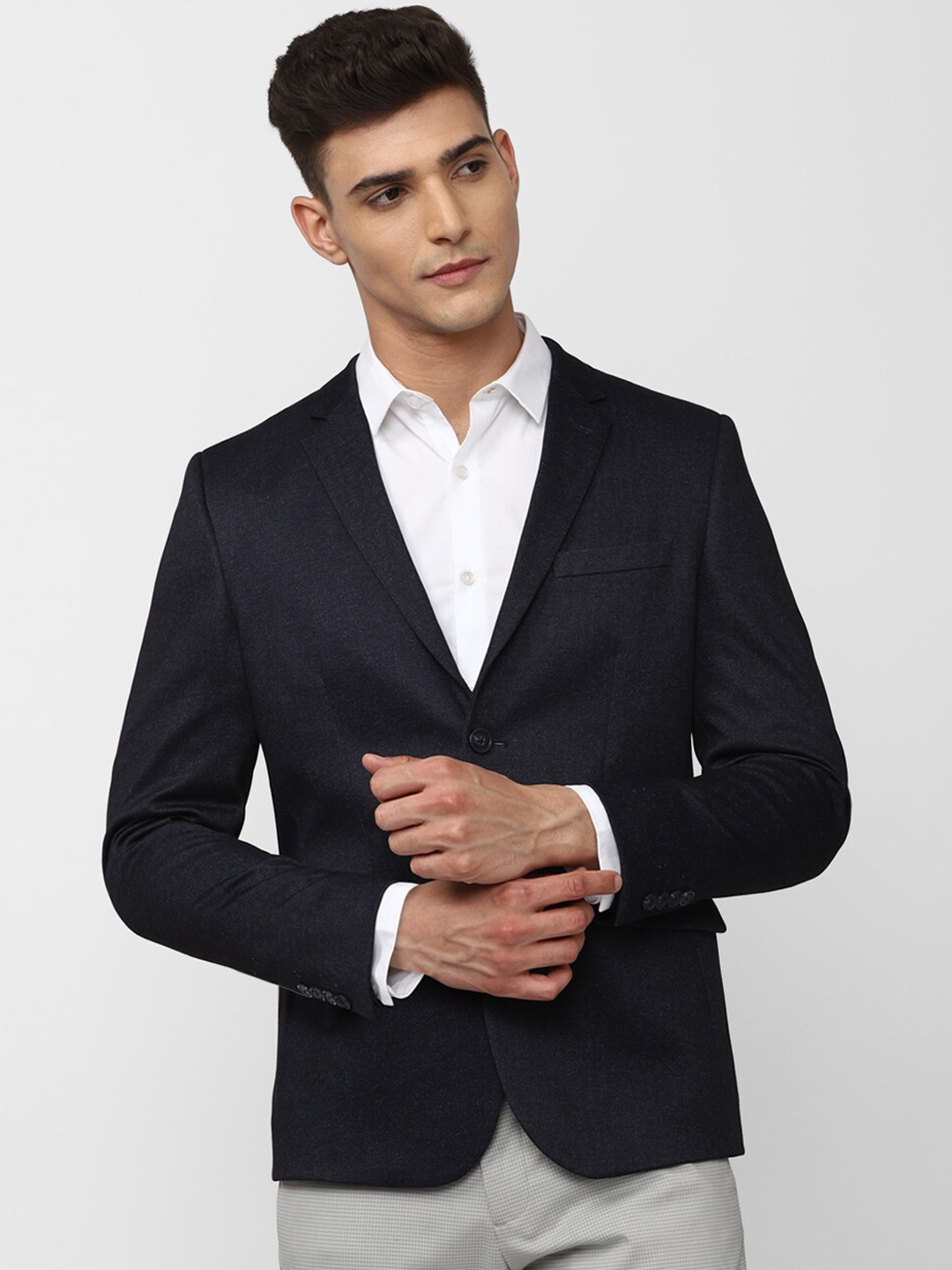 

Van Heusen Single-Breasted Slim-Fit Formal Blazer, Navy blue